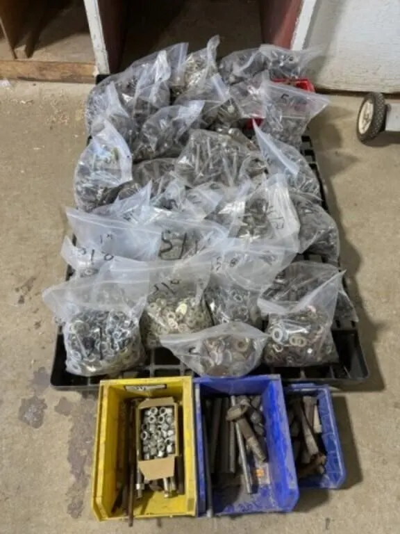 Pallet of Assorted Bolts, Carriage Bolts and