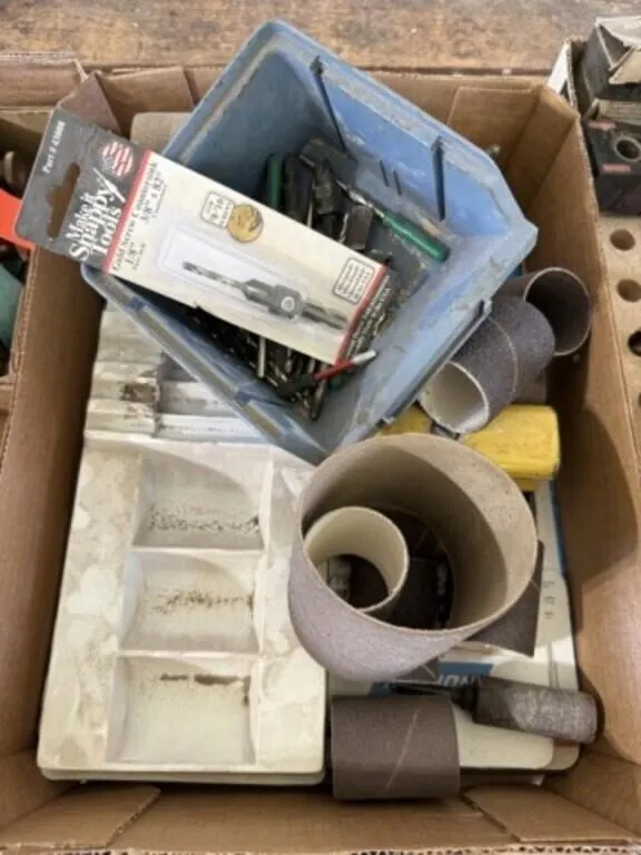 Box c/w Sanding Discs and Misc