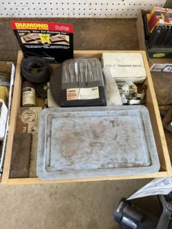 Case of Spade Wood Bits and Wooden Box c/w