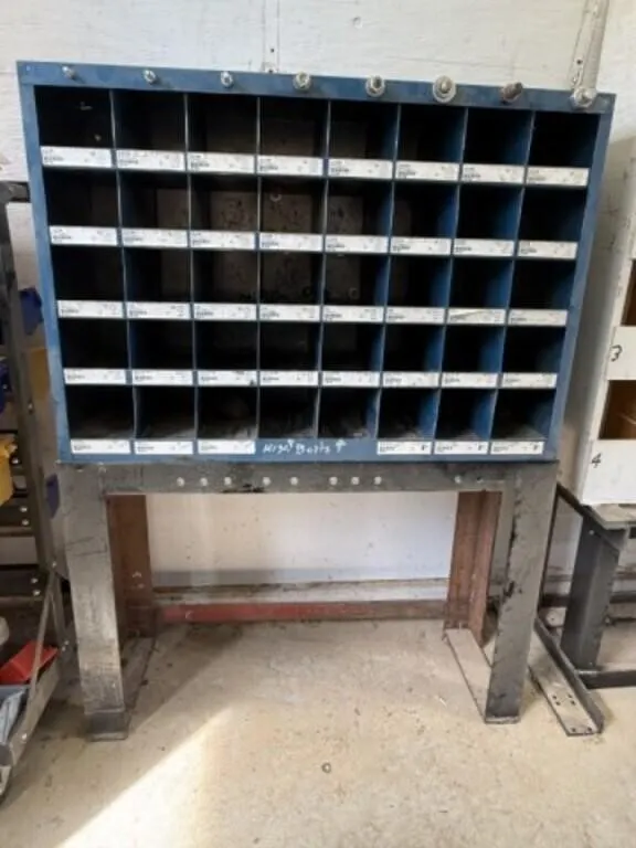 40 Bolt Bin on Stand (12" x 35" x 48")