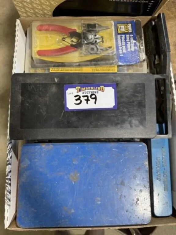 Box of Electrical Connectors, Tap & Dies and
