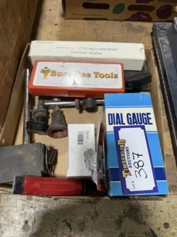 Box of Dial Measuring Tools - Calipers and