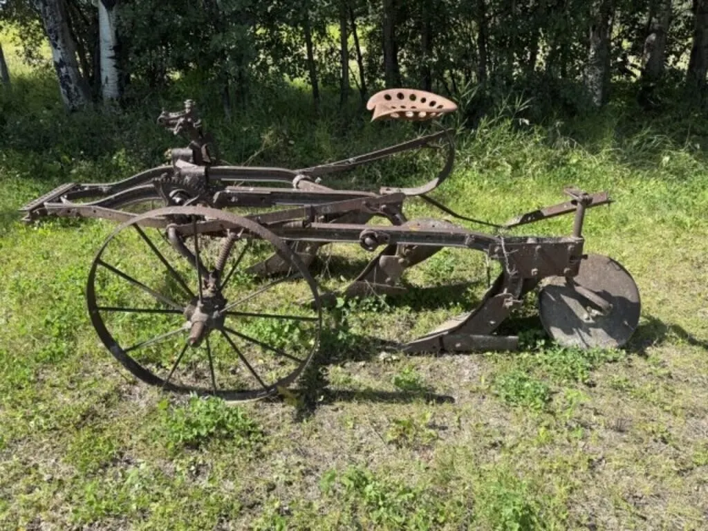 Horse Drawn Cockshutt 3 Bottom Plow c/w Seat
