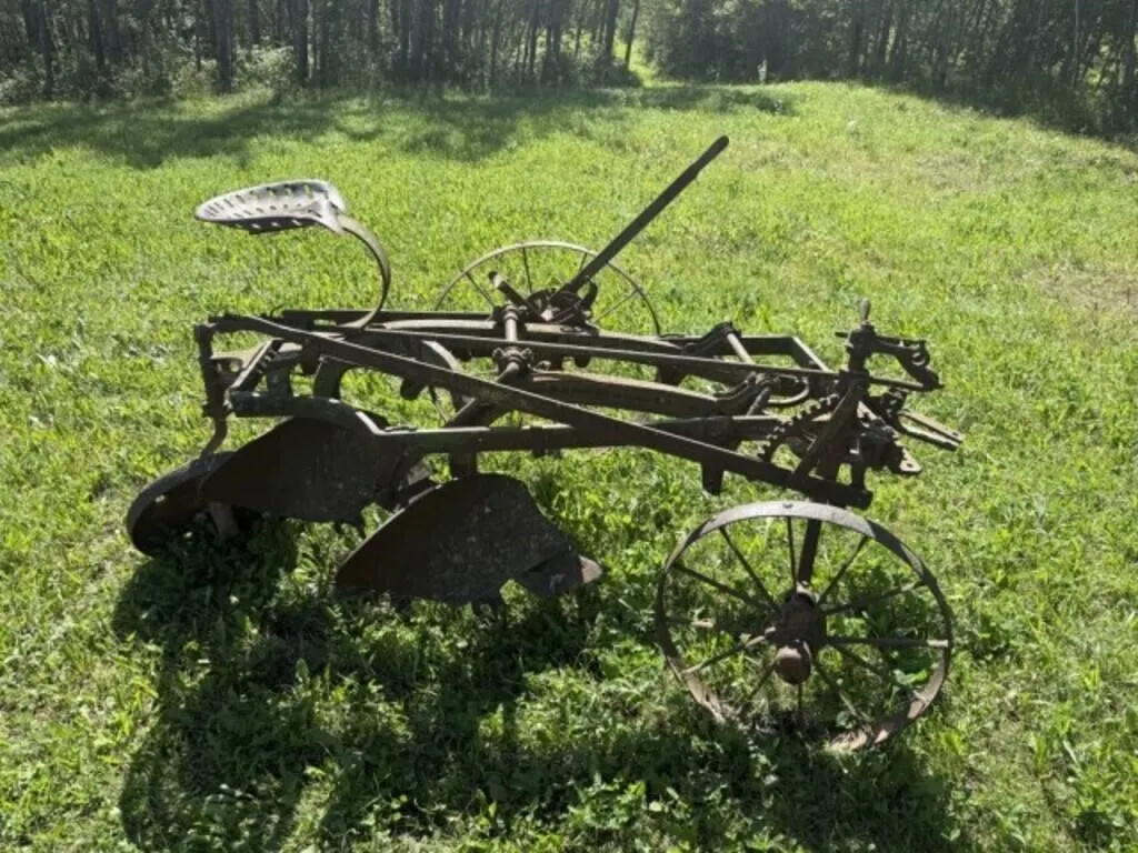Horse Drawn JD 2 Bottom Gang Plow c/w Seat