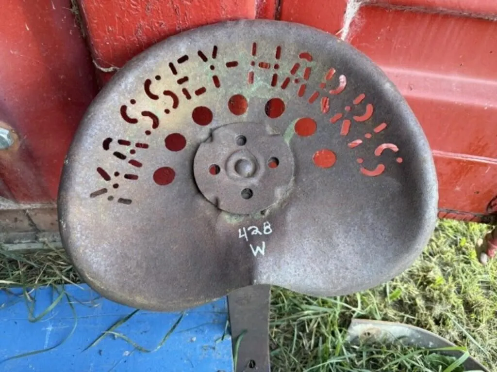 Massey Harris Tin Tractor Seat with Bracket &