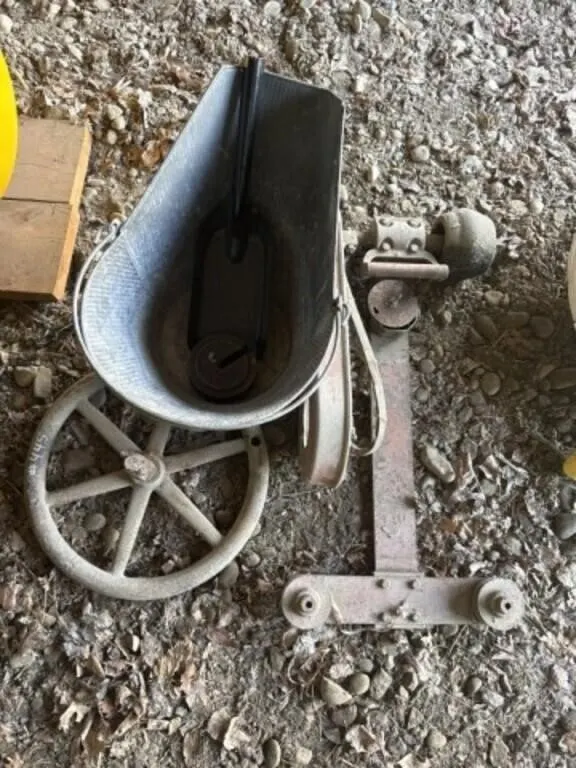 Coal Pail, Disc Grinder & Cast Wheel (3 pcs)