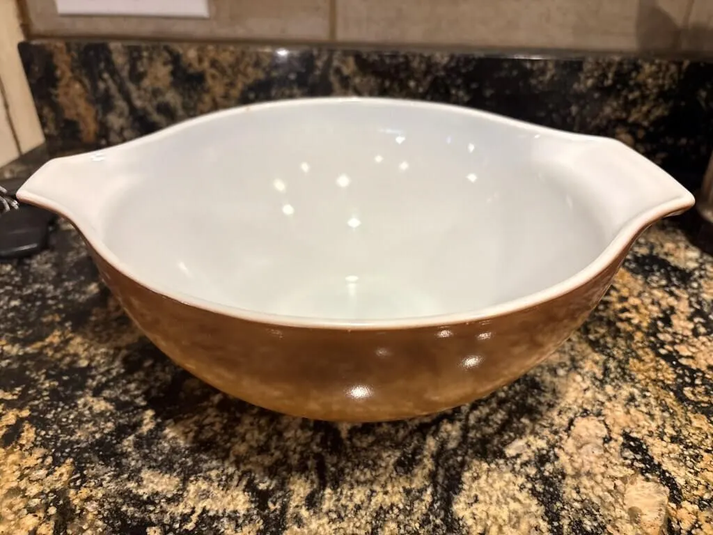 Brown Ombré Pyrex Bowl, 10”’