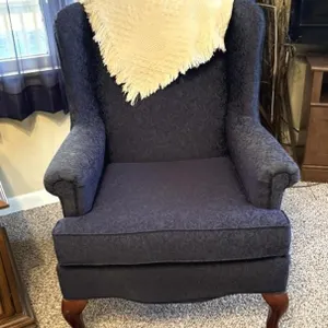 Wing Back Occasional Chair, Blue