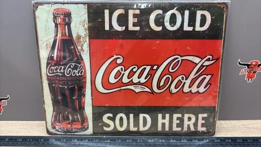 Coca Cola Tin Sign 15.5�Wx11.5�H.