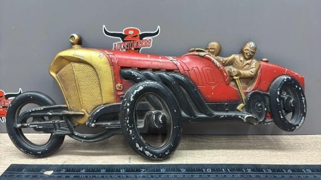 Sexton 1966 USA Cast Aluminum Race Car Decor 15�W