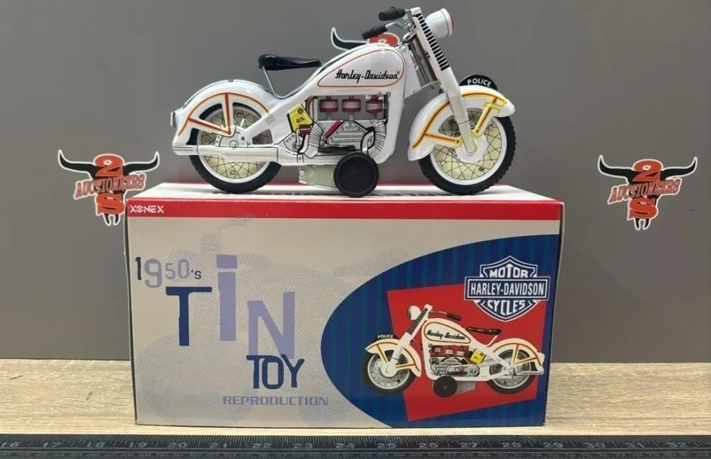 1950�s Tin Toy Harley Davidson Police Motor Cycle