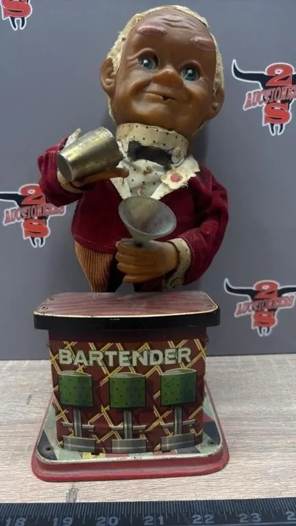 Battery Operated Smoking Bartender. Untested.