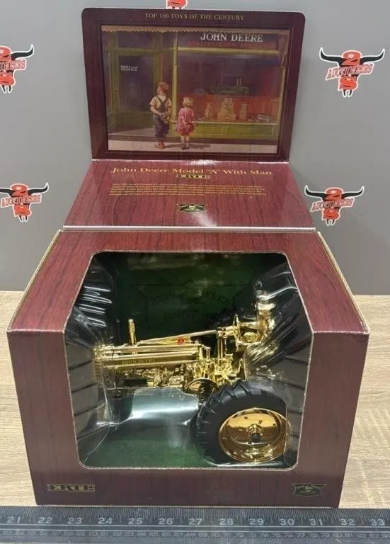 ERTL 1:16 Gold Tone John Deere Model A w/Man.