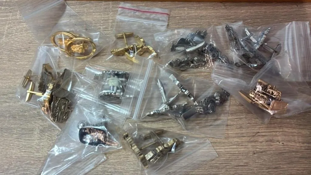 10 Heavy Equipment Cufflink Sets (Some With Tie