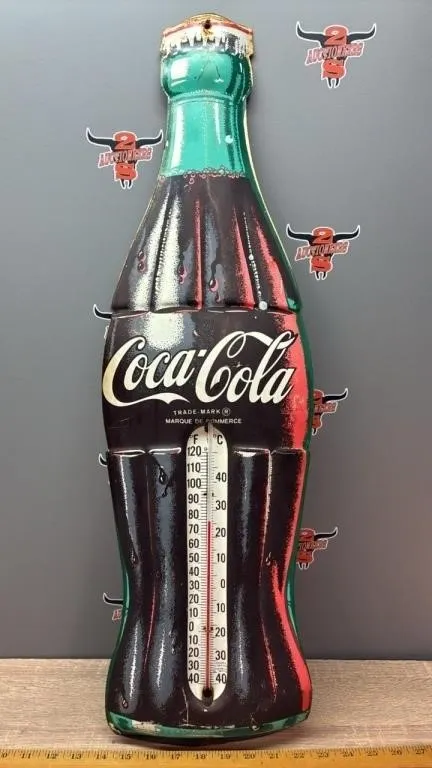 Vintage Coca-Cola Thermometer. 29.5�H. MEXICO.