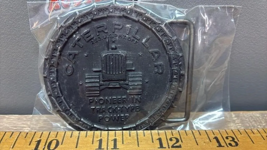 Caterpillar Round Belt Buckle. *SC