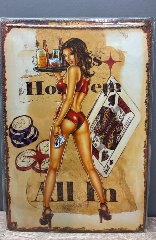 Decorative Tin Sign - Wedgie. 12�Hx8�W.