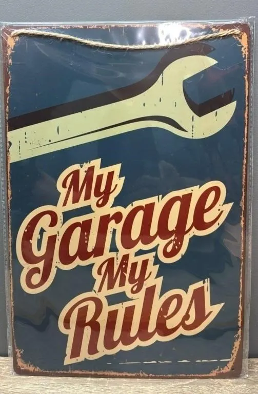 Decorative Tin Sign - My Garage. 12�Hx8�W.