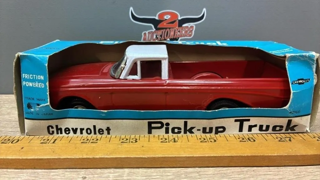 Chevrolet Friction Tin Toy Truck. Japan.