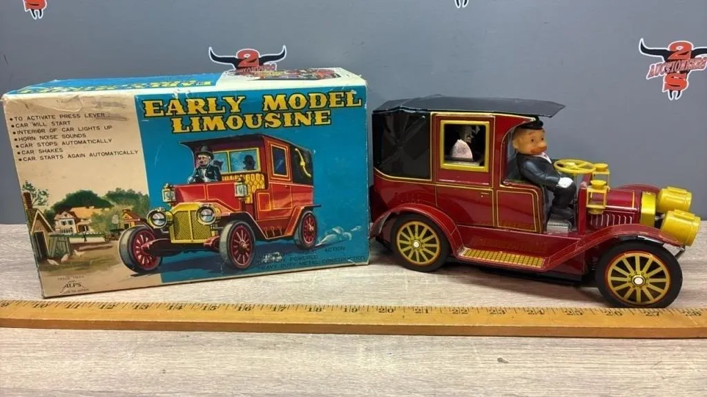 Early Model Limousine Toy Car w/Original Box.