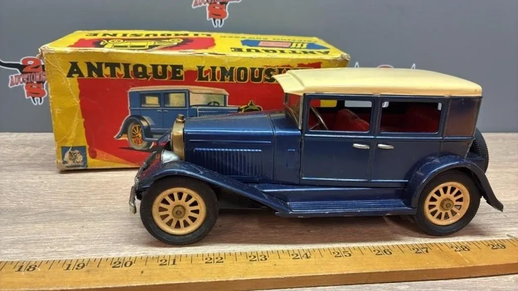 Friction Antique Limousine w/Original Box.