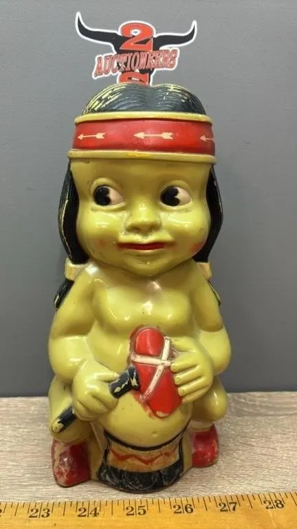 Reliable Plastic First Nations Coin Bank. Missing