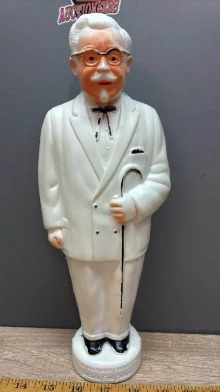 Colonel Sanders Plastic Coin Bank. 12�H.