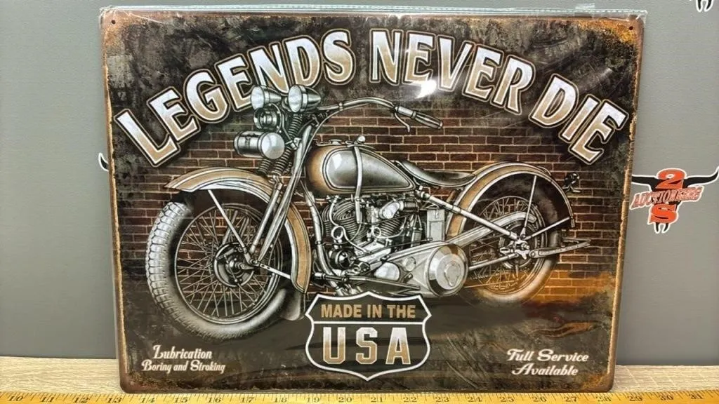 Decorative Tin Sign - Legends of USA. 16�Wx12�H.