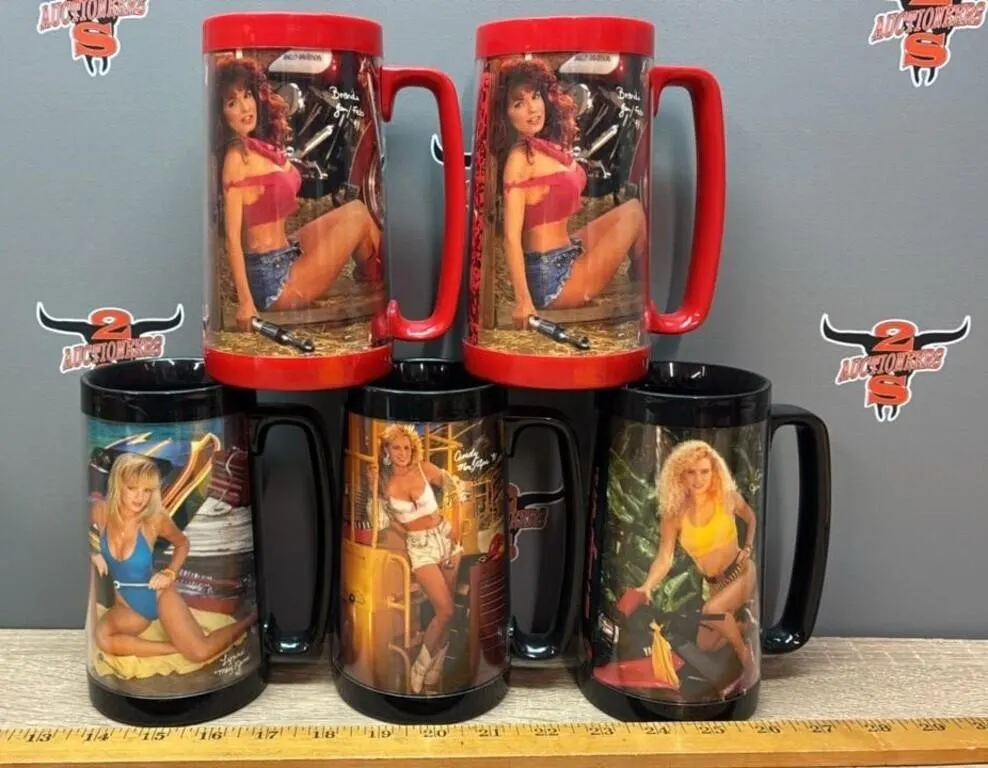 5 Snap-On Tools Plastic Mugs.