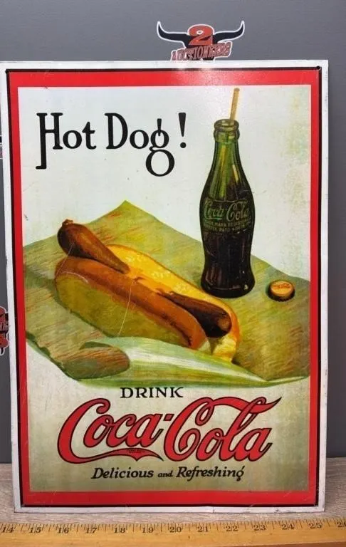Decorative Tin Sign - Coca-Cola. 16.5�Wx11.5�H.