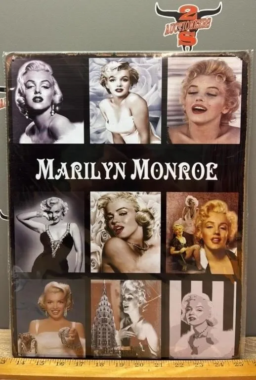 Decorative Tin Sign - Marilyn Monroe. 16�Wx12�H.