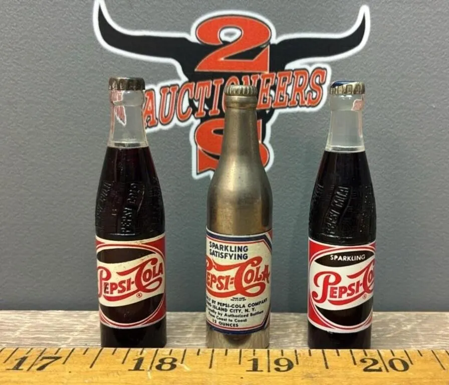 3 Pepsi Cola Mini Bottle Lighter.