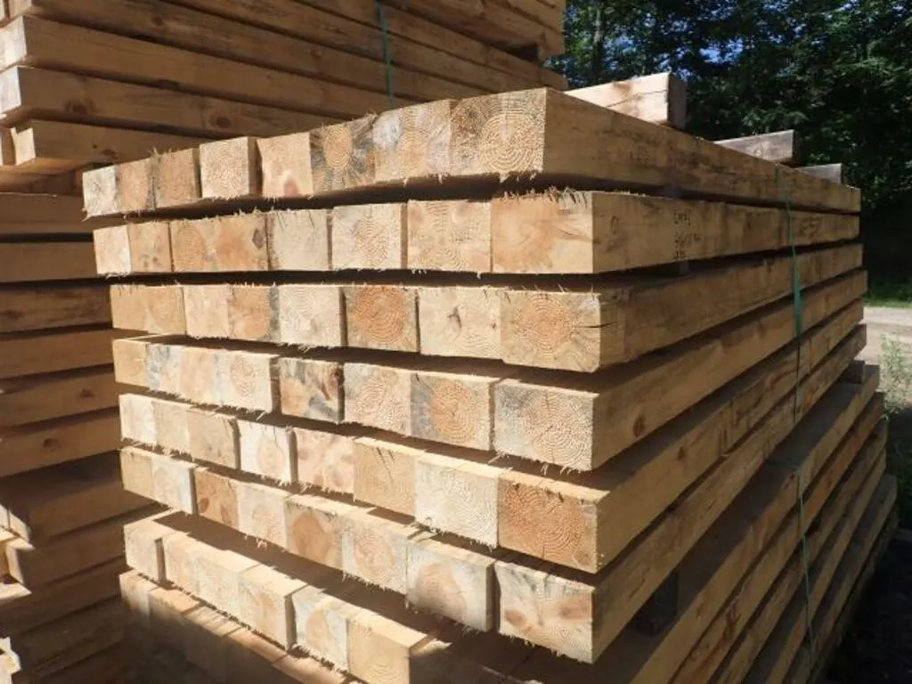 Qty Of (48) 4 In. x 6 In. x 10 Ft Rough Cut Pine
