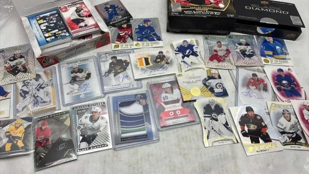 NHL hockey card lot autographs Rookie jersey