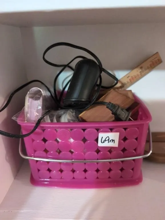 Basket, clock, trinket box, etc