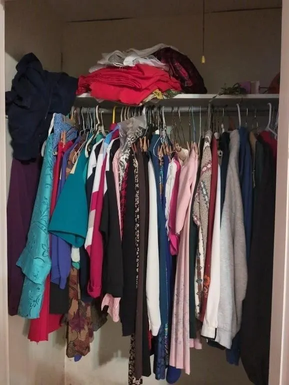 Closet contents not including vacuum