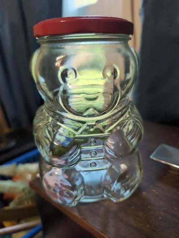 Kraft 1988 glass bear jar