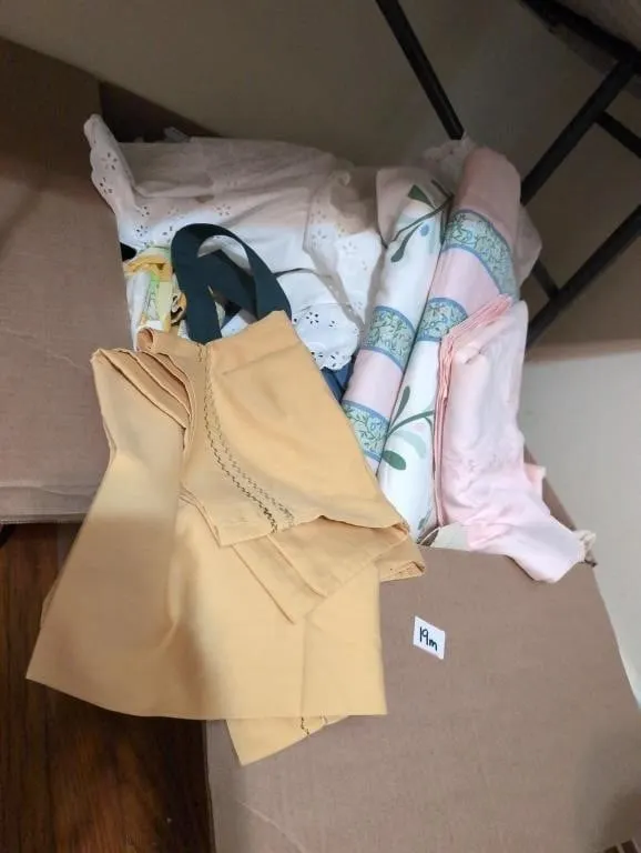 Sheets, curtains, linens, pillow cases