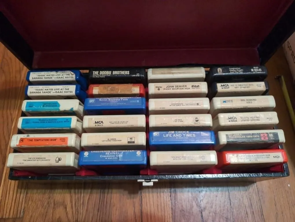 8 track tapes in case