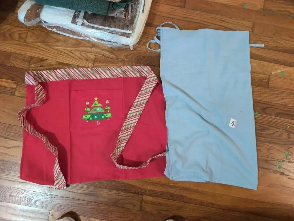 2 homemade aprons
