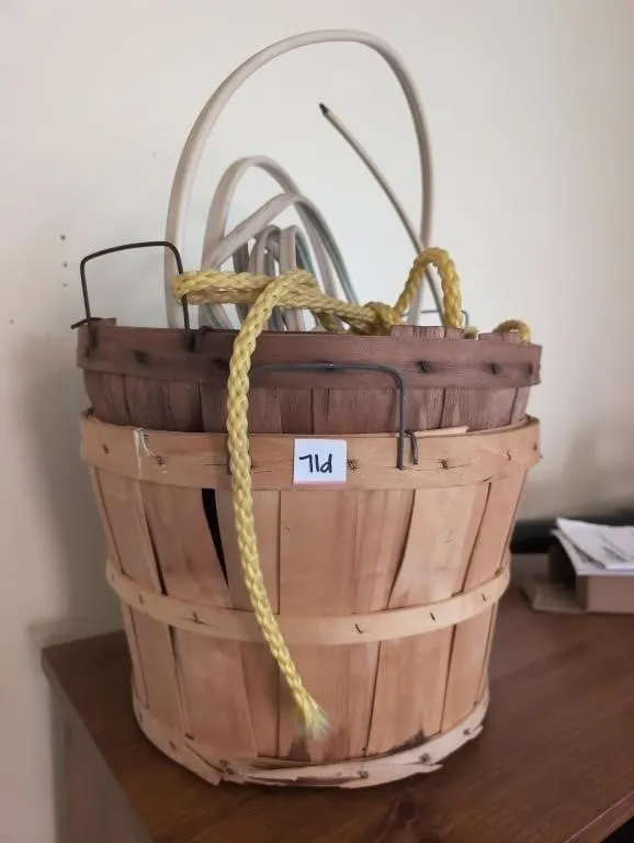 2 apple baskets and contents