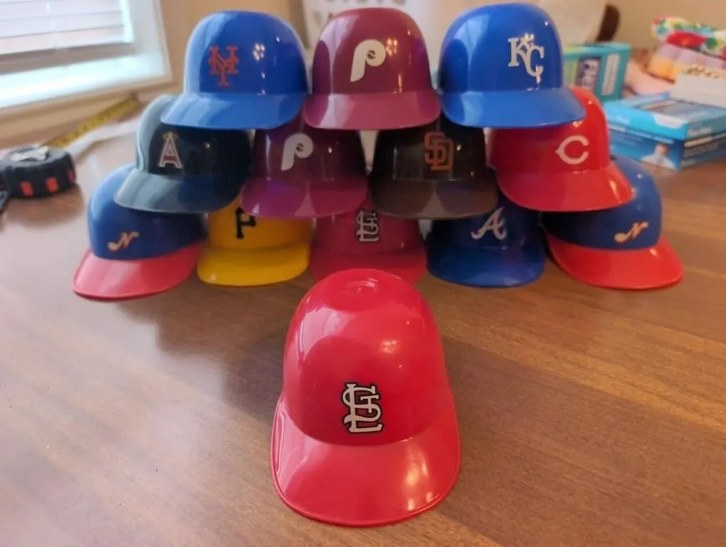 Mini plastic baseball helmet