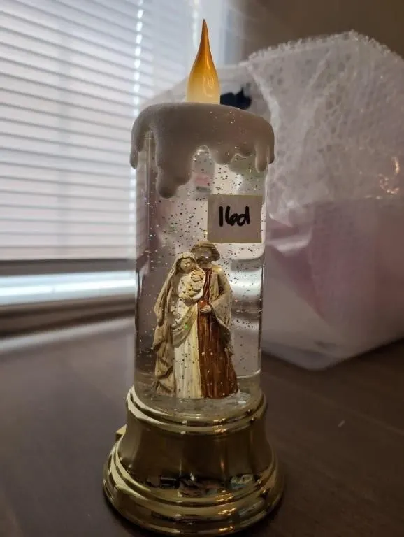 Light up Candle nativity decor
