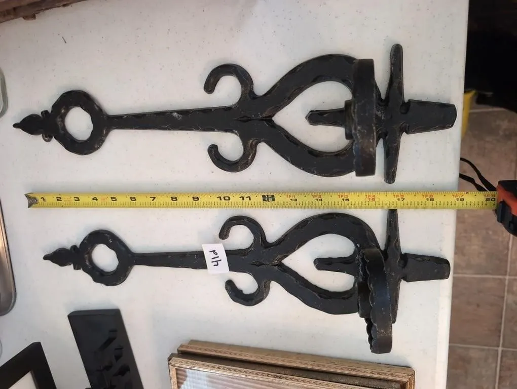 Pair metal sconces