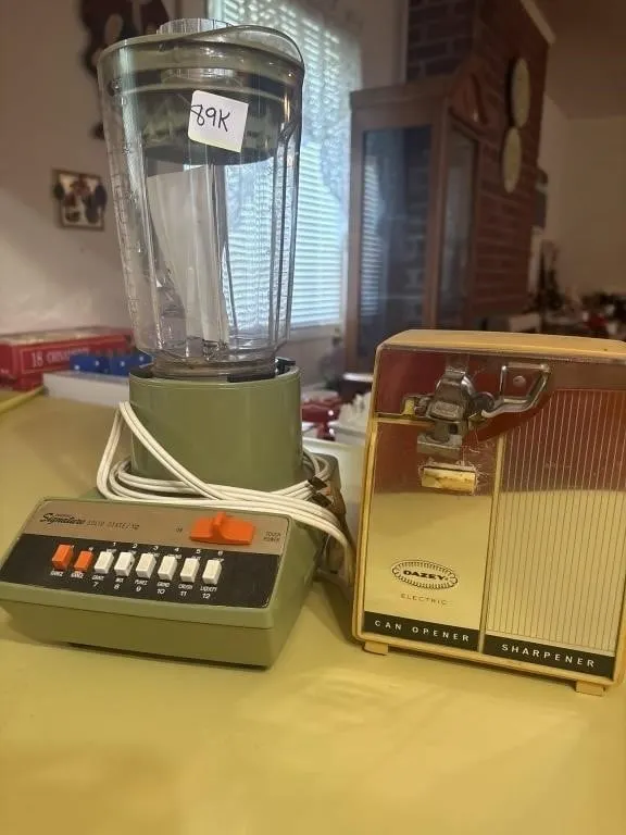 Retro blender and can opener appliances
