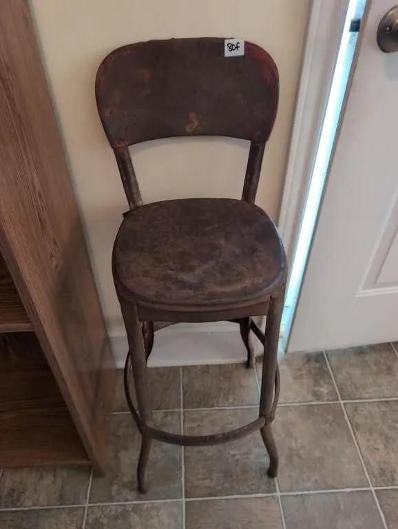 Vintage metal stool