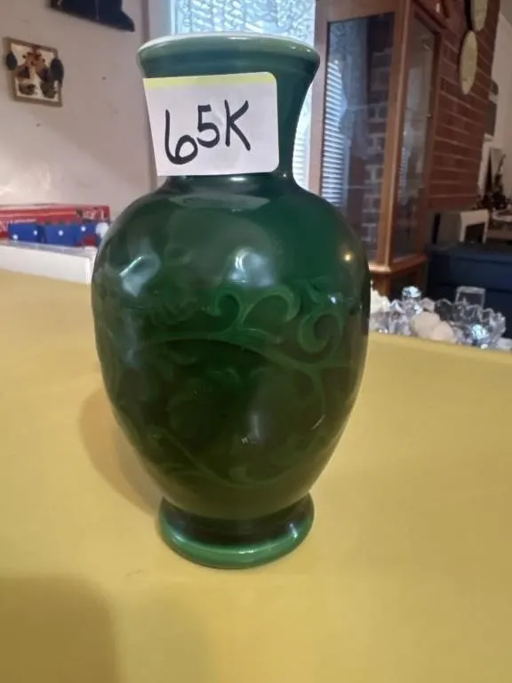Vintage Avon green vase