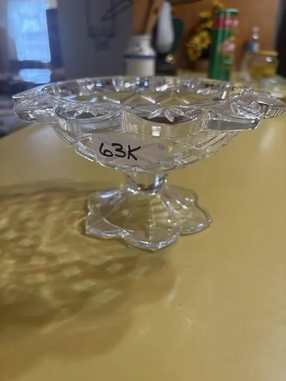 Crystal Pedestal Compote Candy Dish