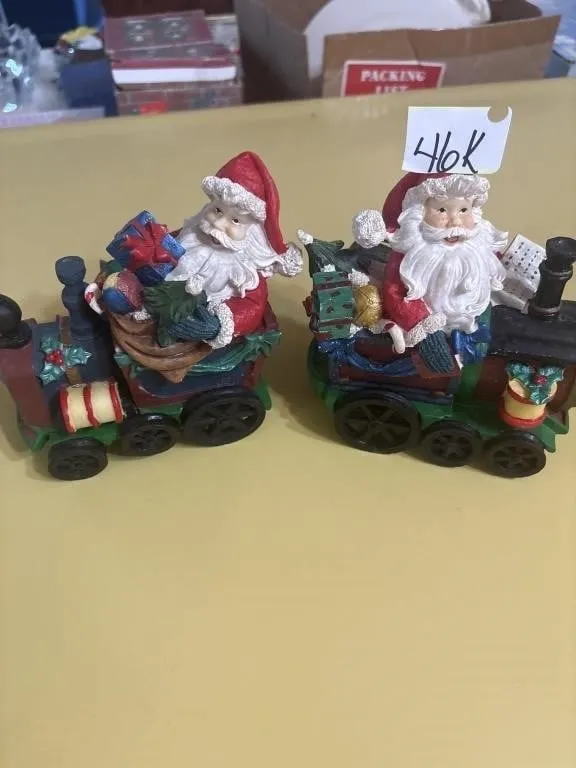 Santa train figurines