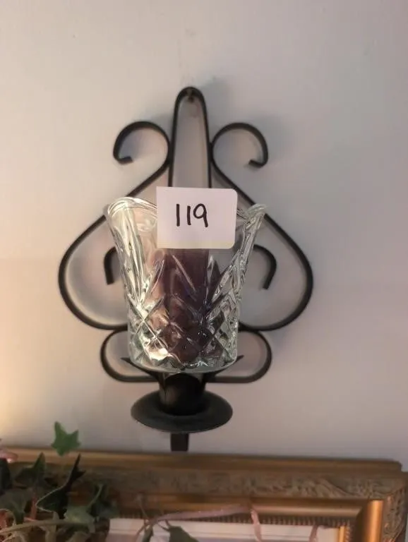 Pair metal sconces